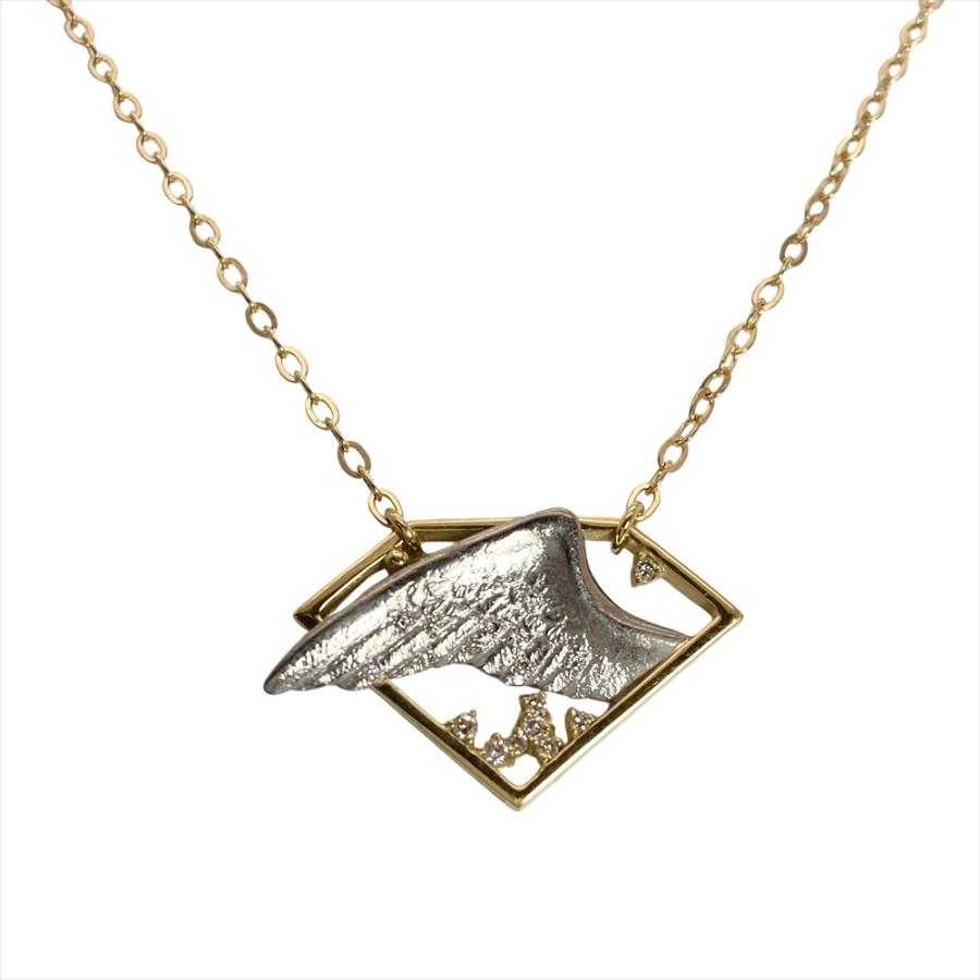 AHKAH（アーカー） イーグルモチーフ ネックレス ダイヤモンド 0.09ct
