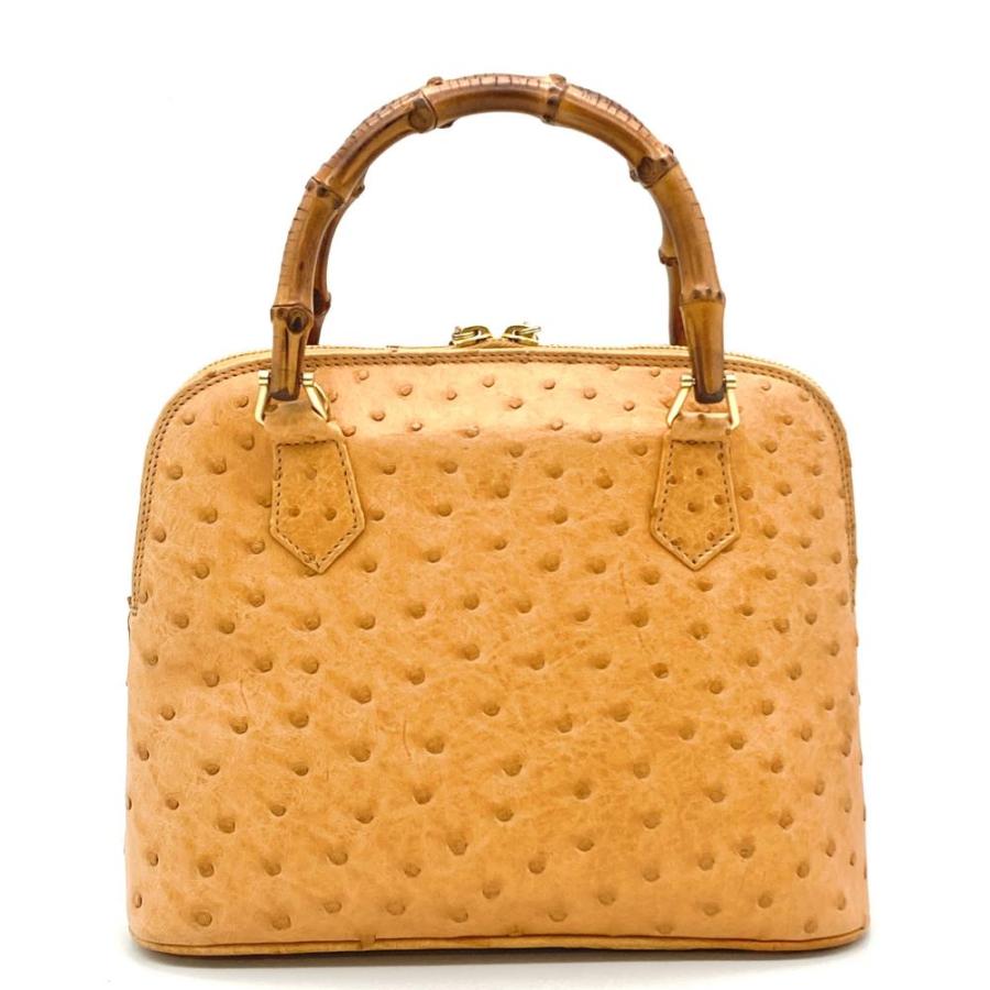 バンブー グッチ GUCCI ハンドバッグ 2WAY オーストリッチ 000