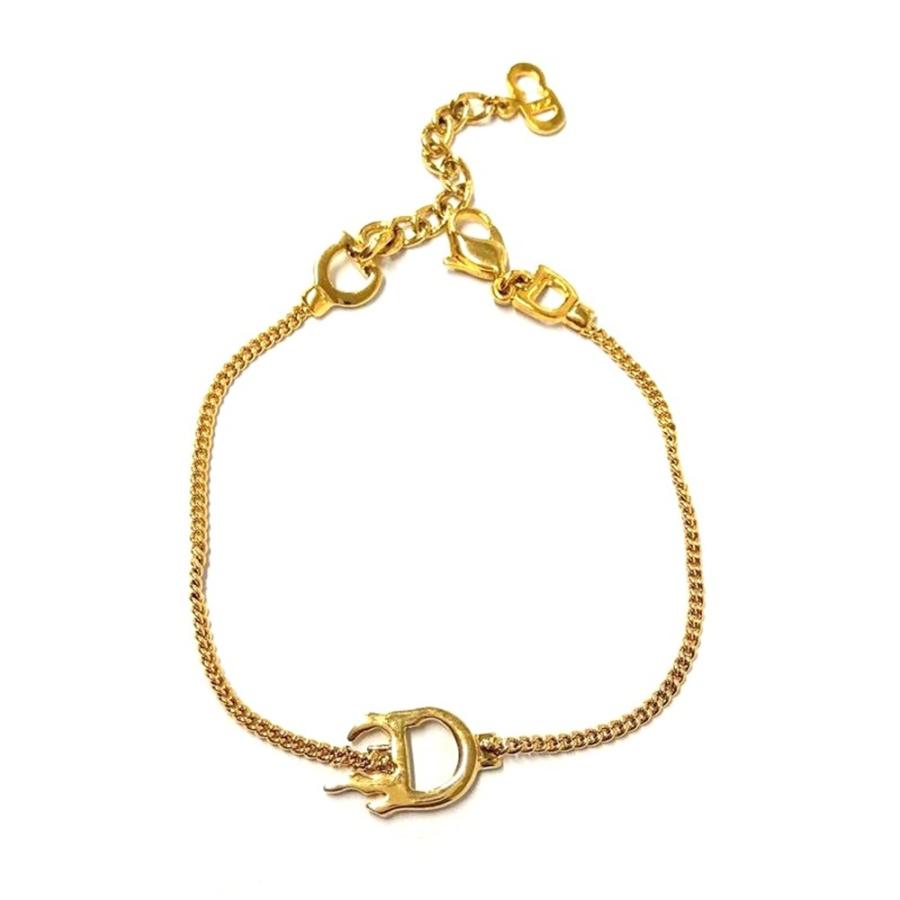 クリスチャンディオール Christian Dior Dロゴ ブレスレット GPg