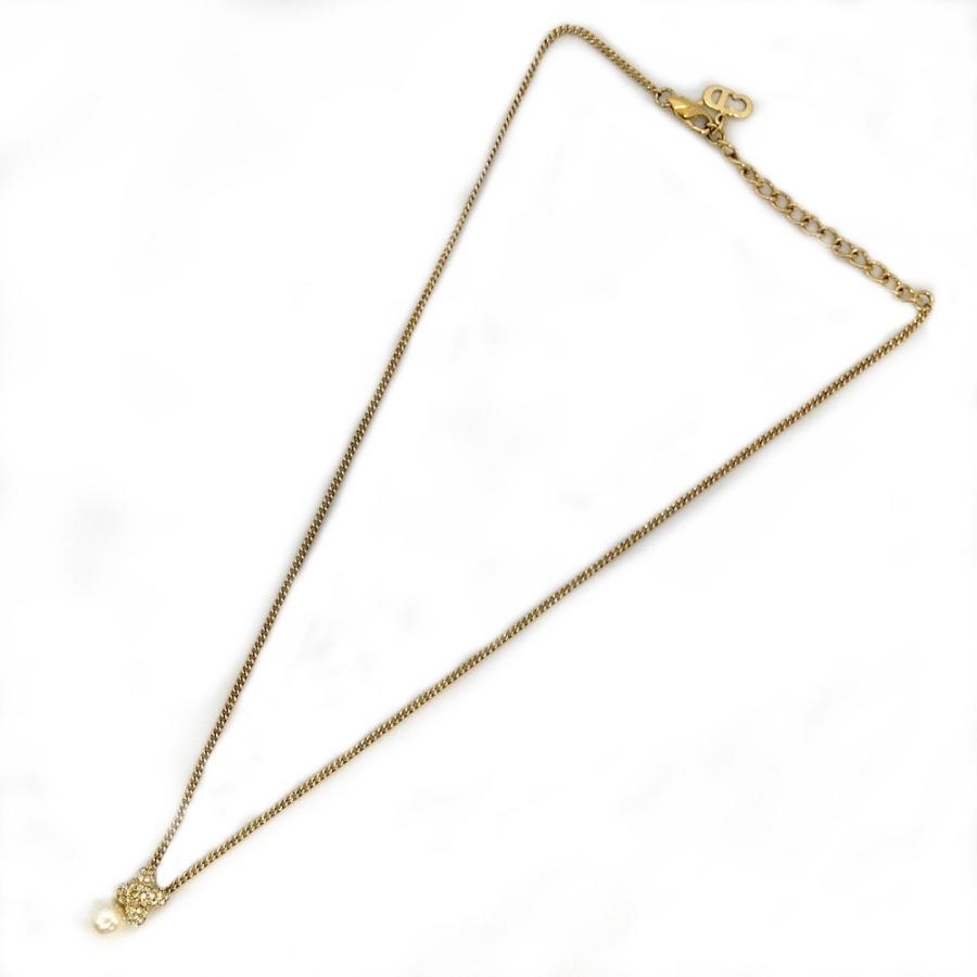 Christian Dior フェイクパール ネックレス 大粒 ゴールド金具 クリスチャンディオール Christian Dior 1P フェイクパール