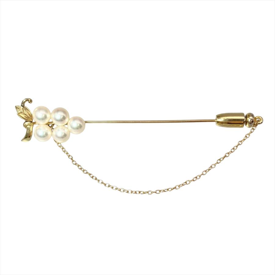 MIKIMOTO（ミキモト） パール 約5.8mm ピン ブローチ K14YG 4.6g