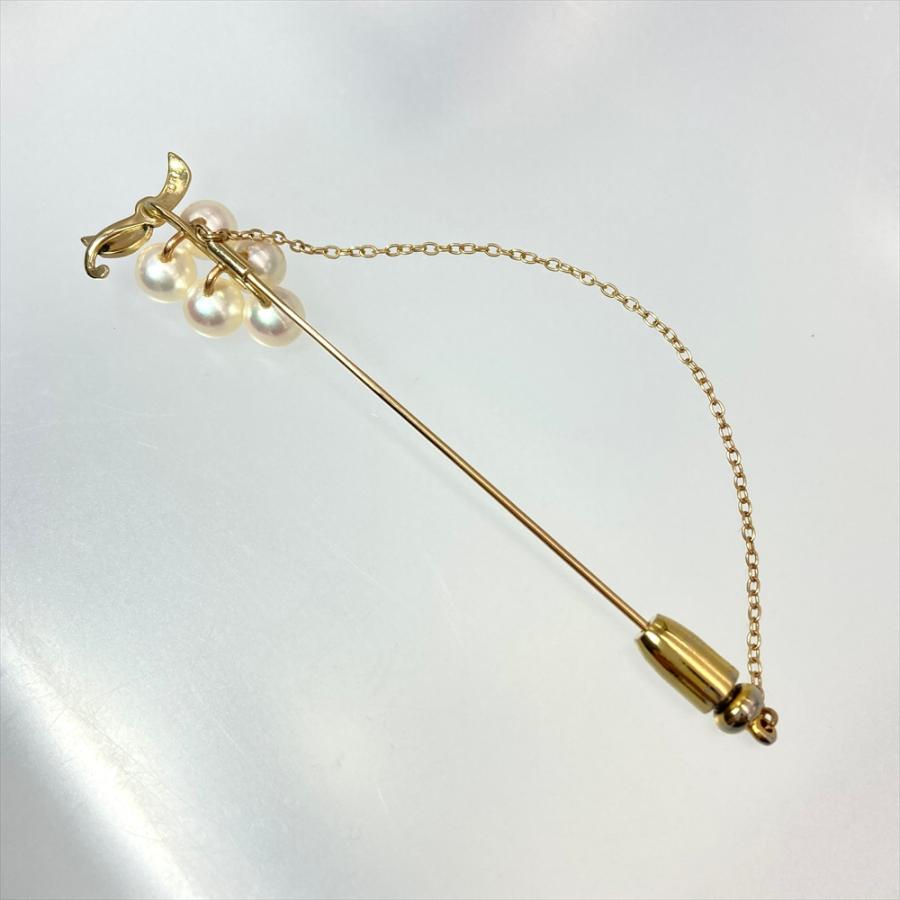 MIKIMOTO（ミキモト） パール 約5.8mm ピン ブローチ K14YG 4.6g