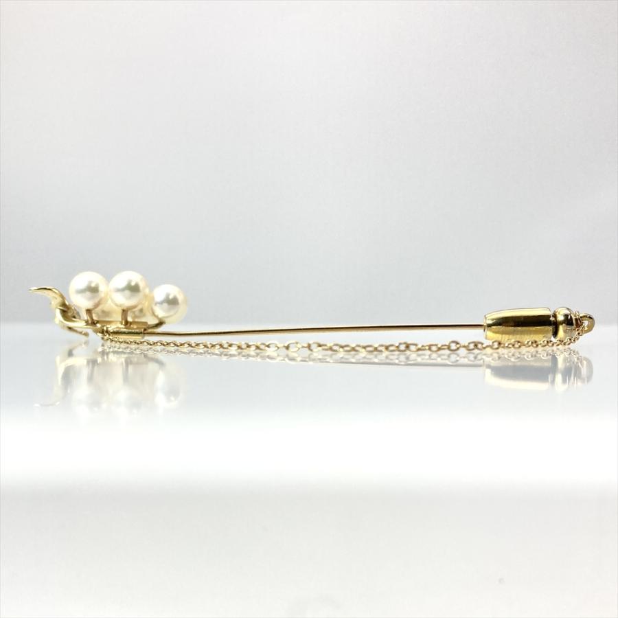 MIKIMOTO（ミキモト） パール 約5.8mm ピン ブローチ K14YG 4.6g