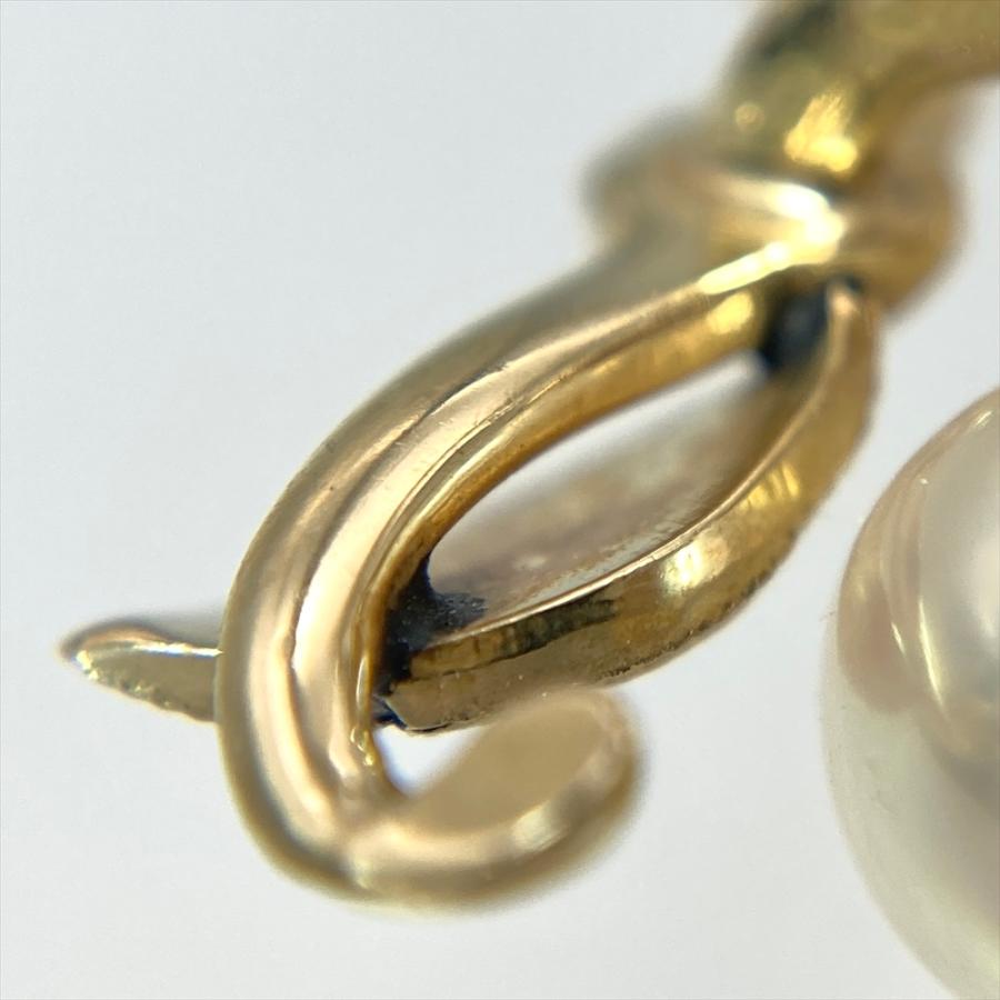MIKIMOTO（ミキモト） パール 約5.8mm ピン ブローチ K14YG 4.6g