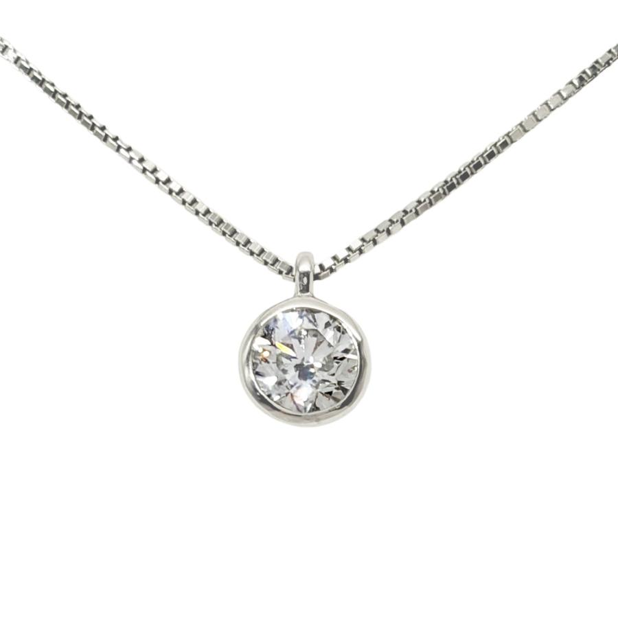 ソリティア ネックレス ダイヤモンド 1.040ct Pt900 4.2g Pt850 一粒