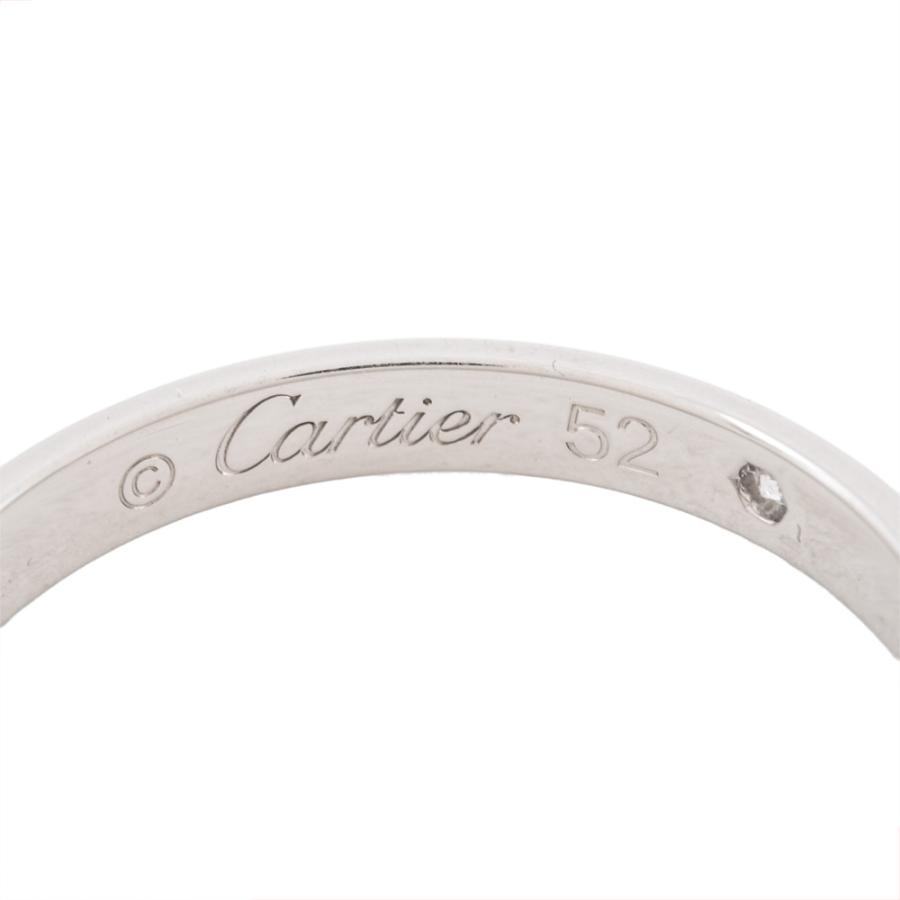 カルティエ　Pt950 ウェディングリング 52号 Cartier（カルティエ） Cartier 3Pダイヤ ウェディング バンド リング
