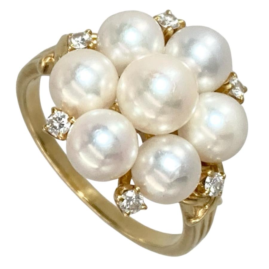 MIKIMOTO（ミキモト） パール 7P リング 指輪 ダイヤモンド 約12