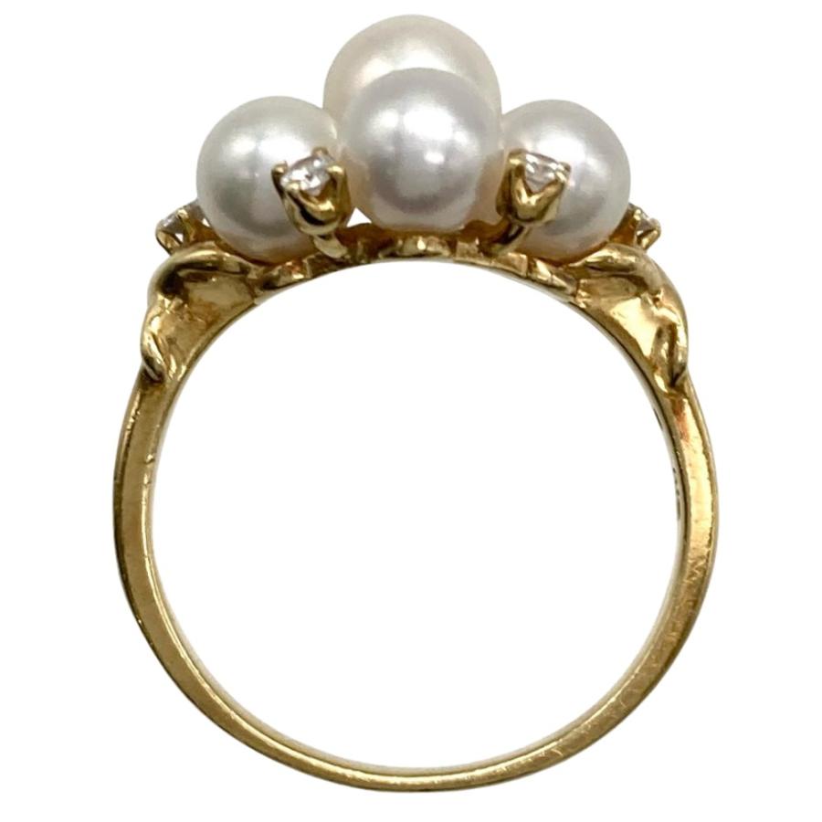 MIKIMOTO（ミキモト） パール 7P リング 指輪 ダイヤモンド 約12号
