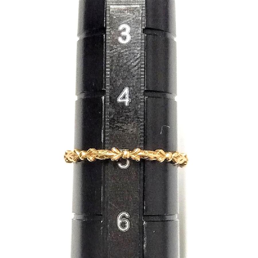 agete（アガット） リボンモチーフ ピンキー リング 指輪 約5号 K10