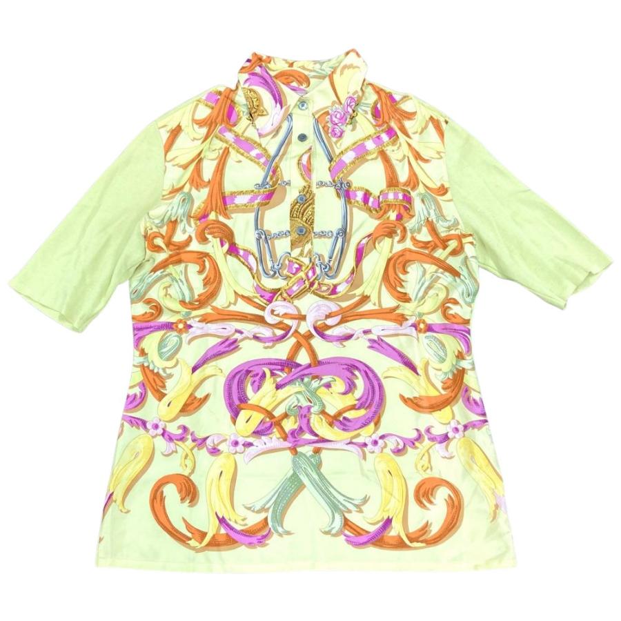 HERMES（エルメス） 半袖シャツ シルク コットン イエロー M