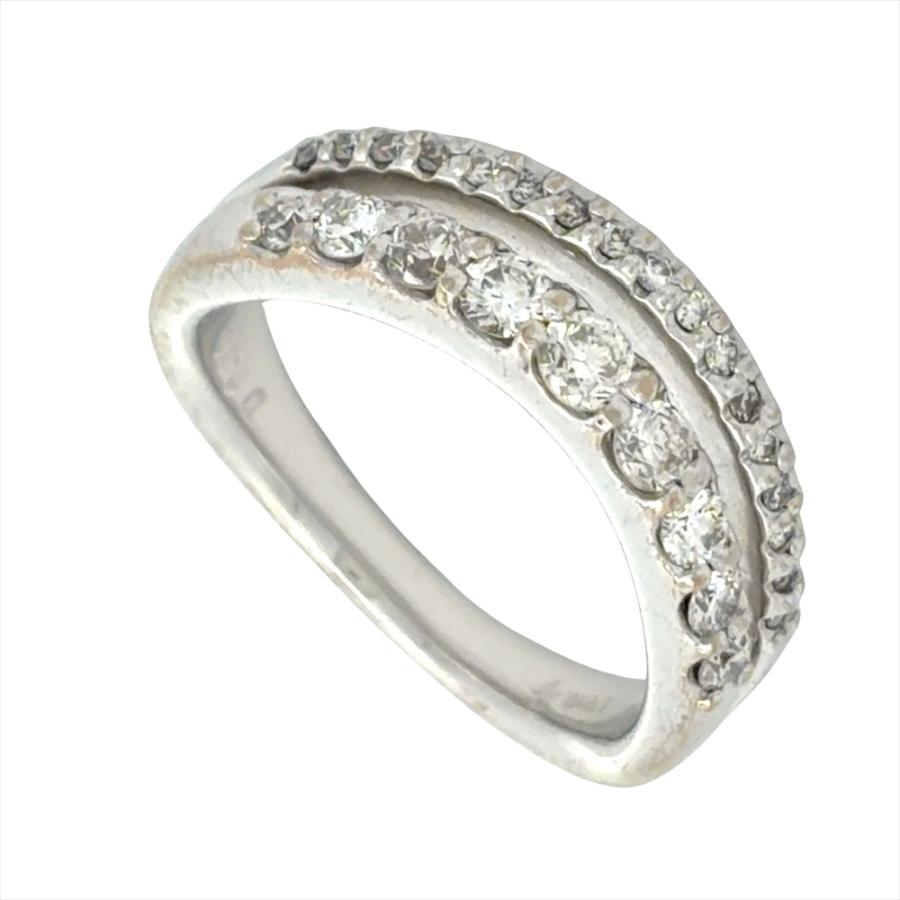 ポンテヴェキオ Ponte Vecchio ダイヤリング　ホワイトゴールド 指輪 Ponte Vecchio（ポンテヴェキオ） 美品 ダイヤ0.19ct デザイン リング