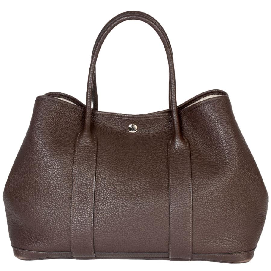 HERMES ガーデンパーティ 36 PM ネゴンダ エベンヌ 茶 T刻印 HERMES ガーデンパーティ 36 PM ネゴンダ エベンヌ 茶 T刻印