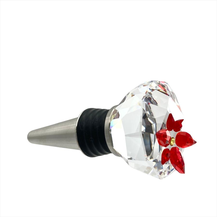 SWAROVSKI（スワロフスキー） ポインセチア ボトルストッパー オブジェ