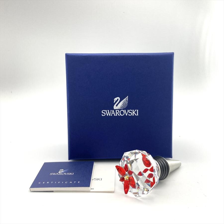 SWAROVSKIスワロフスキー　ポインセチアボトルストッパー　箱入り SWAROVSKI（スワロフスキー） ポインセチア ボトルストッパー オブジェ