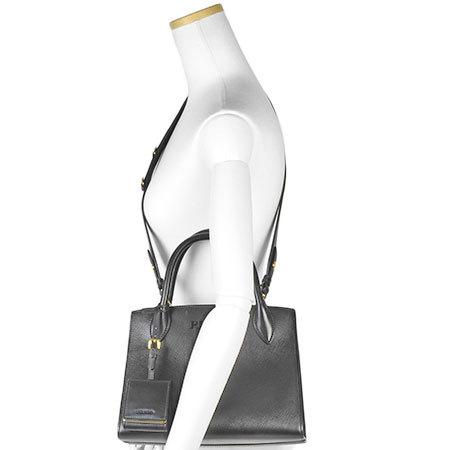 PRADA（プラダ） モノクローム ハンドバッグ 2way サフィアーノ レザー