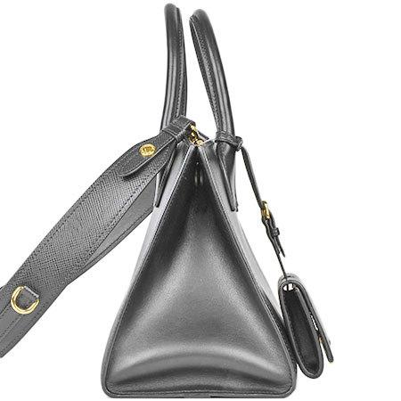 PRADA（プラダ） モノクローム ハンドバッグ 2way サフィアーノ レザー
