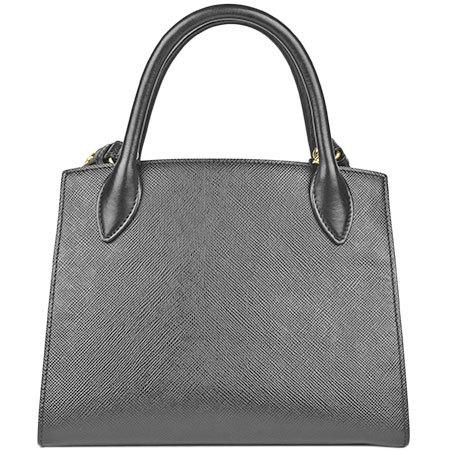 PRADA プラダ サフィアーノ モノクローム 2WAYショルダーバッグ ハンドバッグ ブルー レザー 1BA186 シルバー金具 PRADA - PRADA プラダ ハンドバッグ モノクローム 2WAYの通販 by RECLO