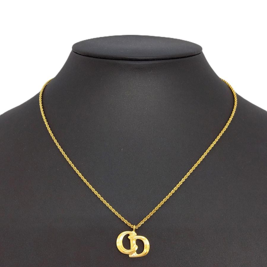 【レア/美品】クリスチャン ディオール ネックレス GERMANY ゴールド系 クリスチャンディオール Christian Dior ネックレス ゴールド CDロゴ