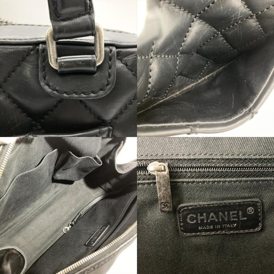 CHANEL（シャネル） ワイルドステッチ ハンドバッグ ブラック シルバー