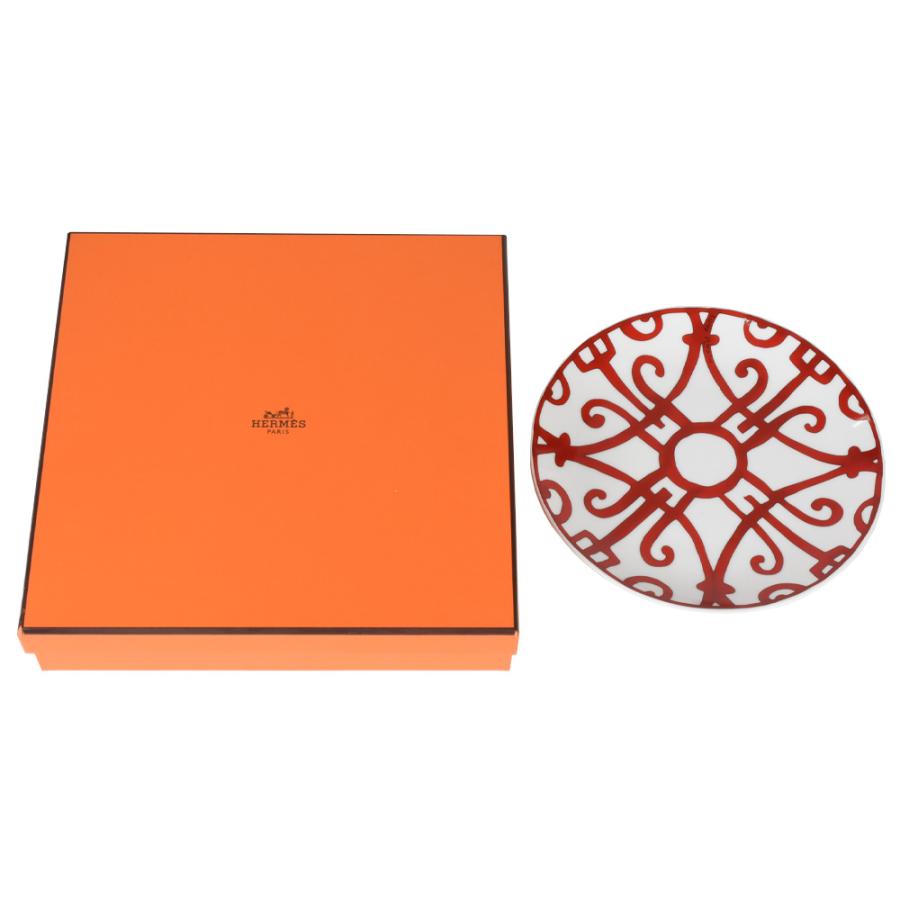 HERMES エルメス ガダルキヴィール プレート 皿 陶磁器 レッド HERMES エルメス ガダルキヴィール プレート 皿 陶磁器 レッド
