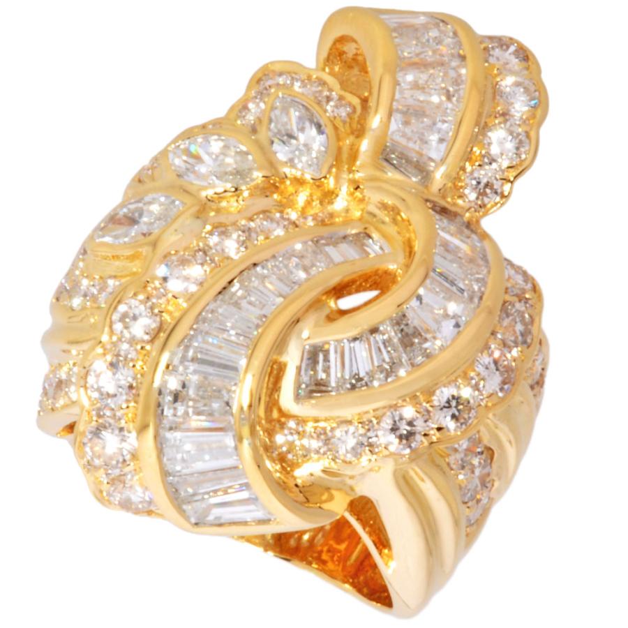 メレダイヤ リング 指輪 ダイヤモンド 5.22ct 約12号 K18YG 19.7g 