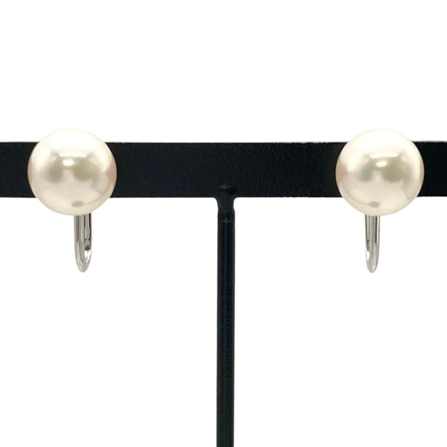 MIKIMOTO（ミキモト） パール イヤリング K18WG 3.9g 真珠 約8.7mm