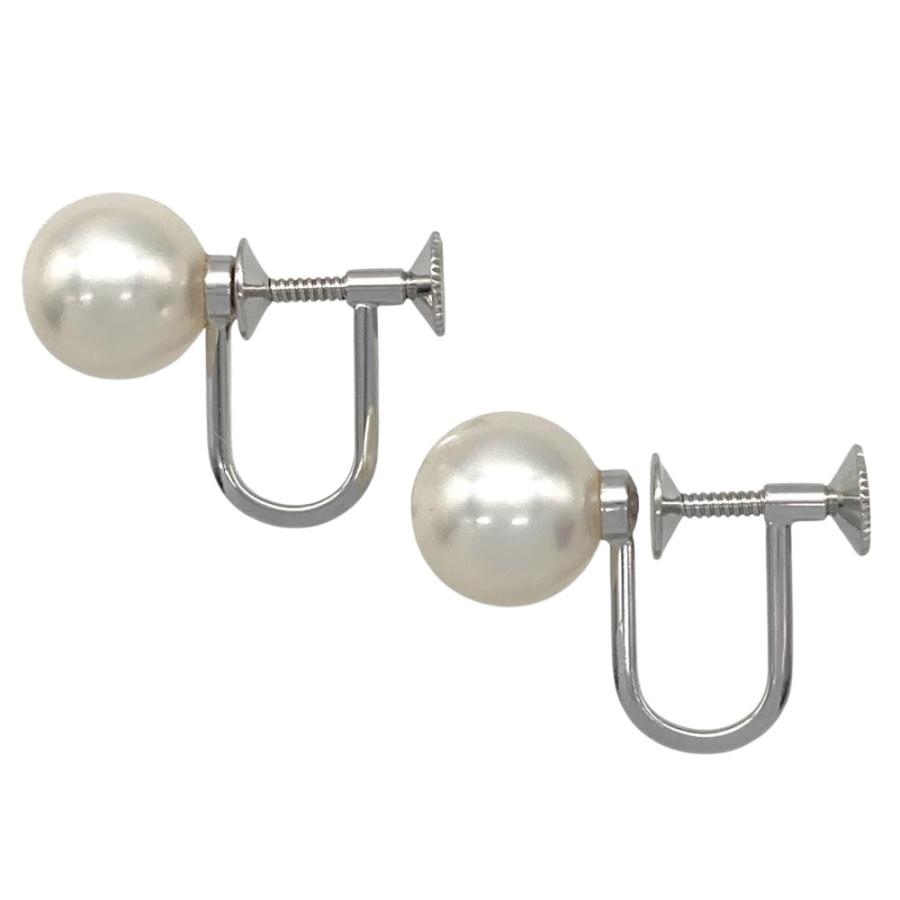 MIKIMOTO（ミキモト） パール イヤリング K18WG 3.9g 真珠 約8.7mm
