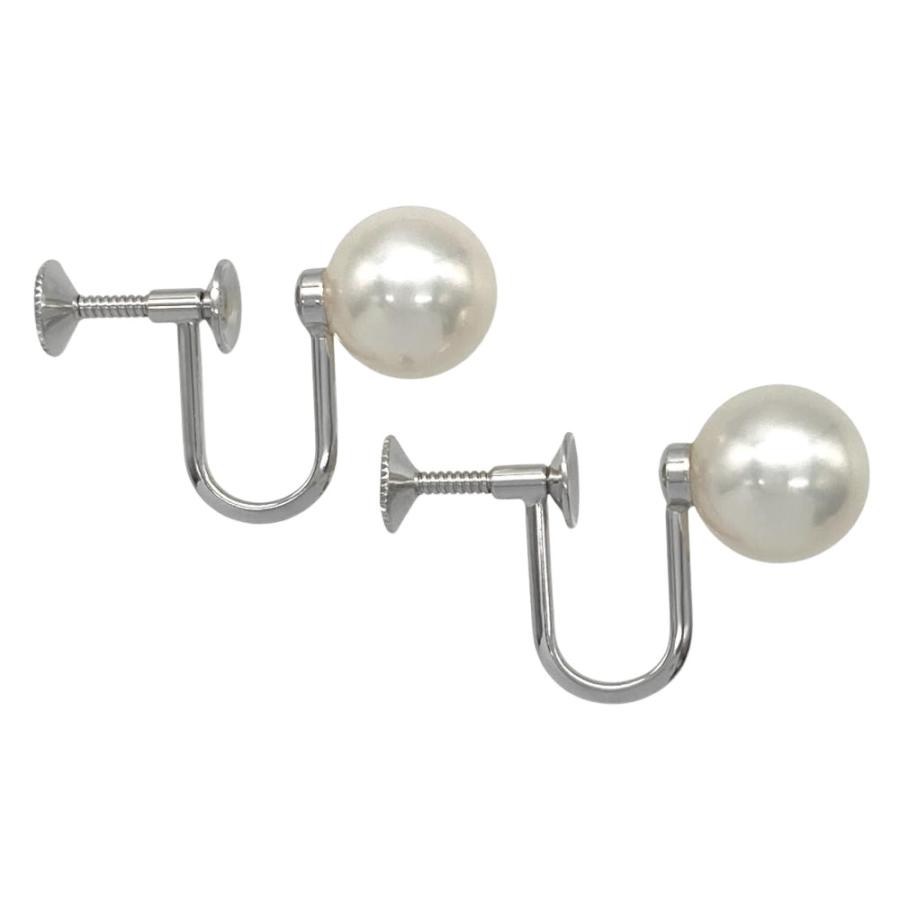 MIKIMOTO（ミキモト） パール イヤリング K18WG 3.9g 真珠 約8.7mm