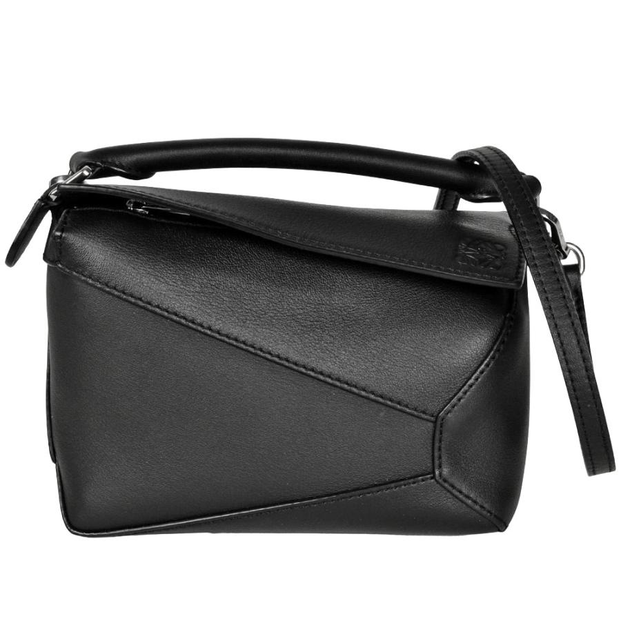 LOEWE　パズルバッグ　ミニ　ブラック パズルバッグ ミニ（スムースカーフ） ブラック - LOEWE