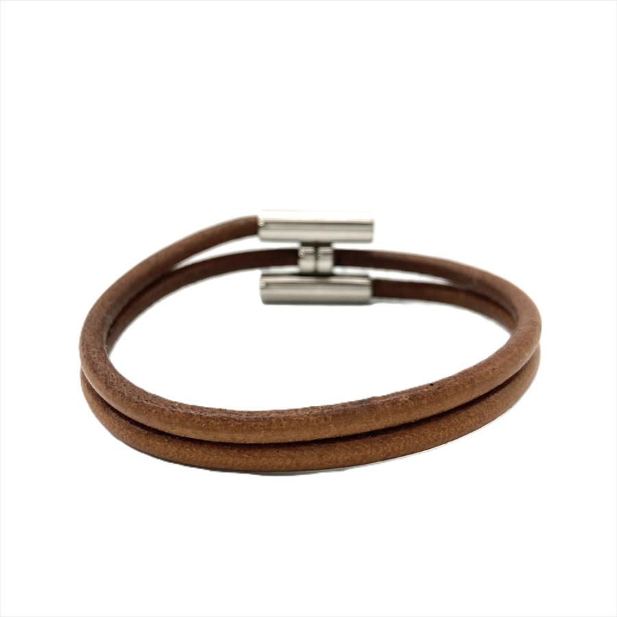 HERMES（エルメス） トゥルニ トレッセ ブレスレット レザー メタル