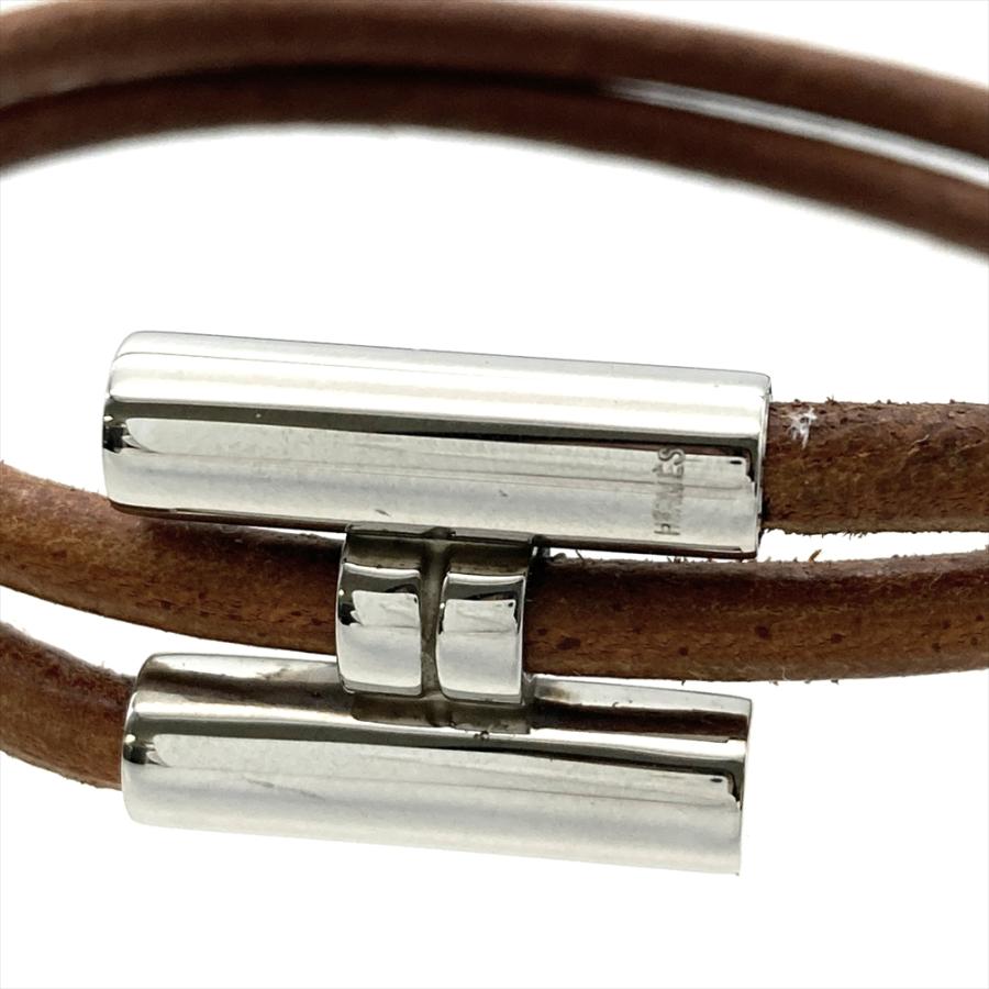 HERMES（エルメス） トゥルニ トレッセ ブレスレット レザー メタル