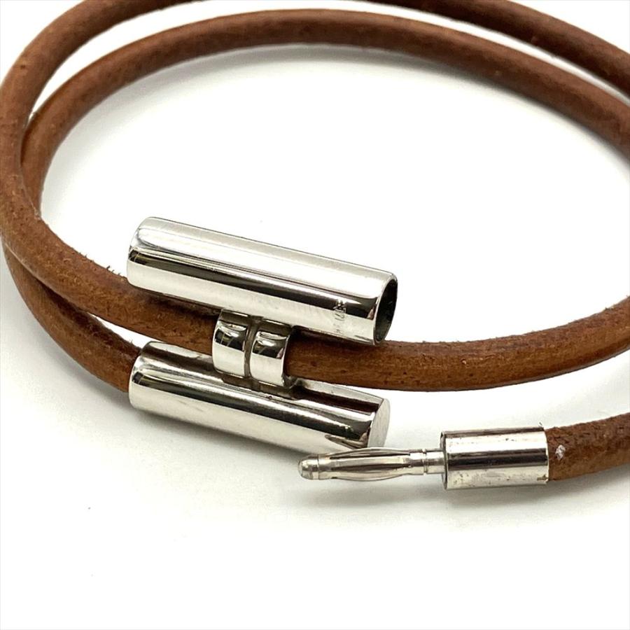 HERMES（エルメス） トゥルニ トレッセ ブレスレット レザー メタル
