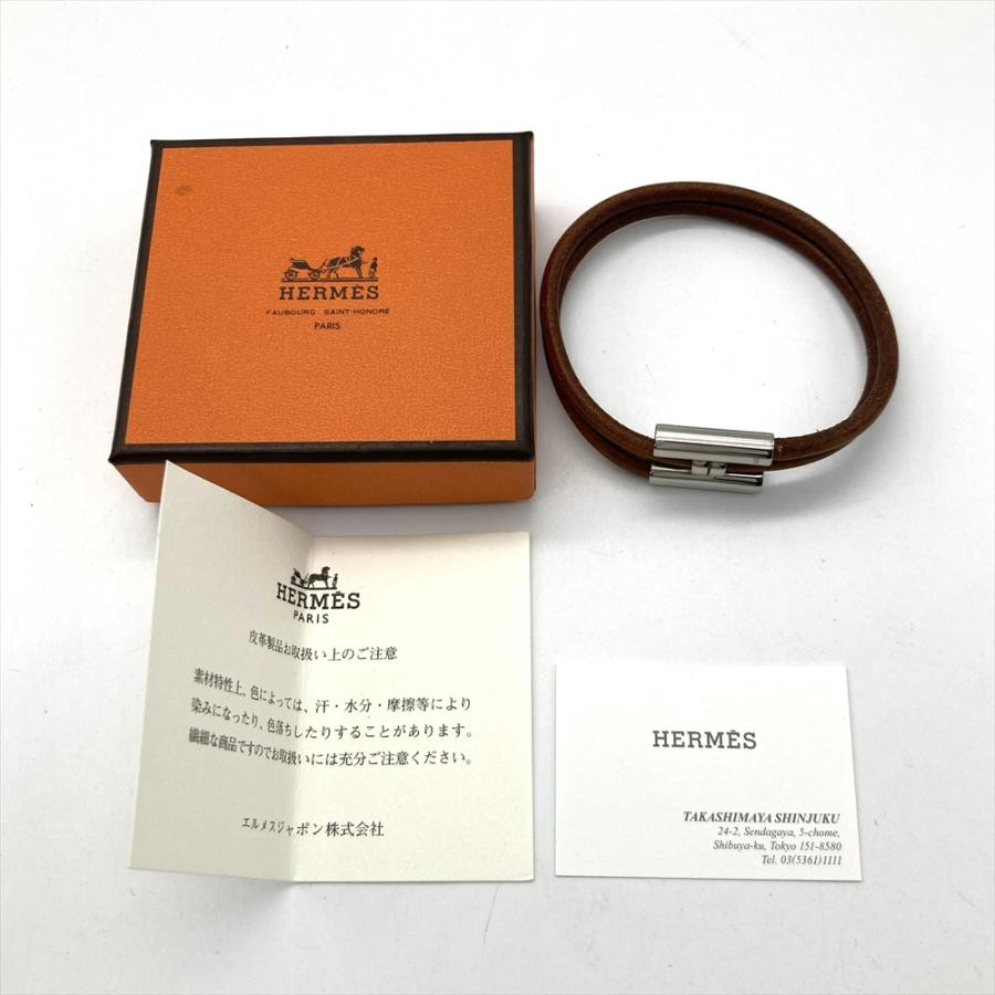 HERMES（エルメス） トゥルニ トレッセ ブレスレット レザー メタル