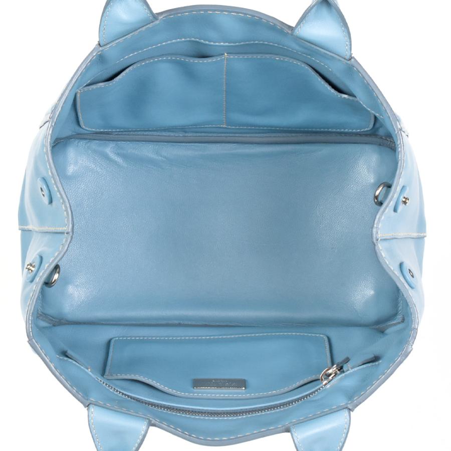 PRADA プラダ カナパ ハンドバッグ 2WAY レザー 1BG900 ブルー 
