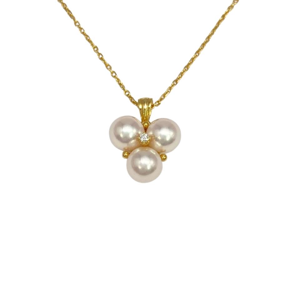 MIKIMOTO（ミキモト） MIKIMOTO 3P パール ネックレス ダイヤモンド