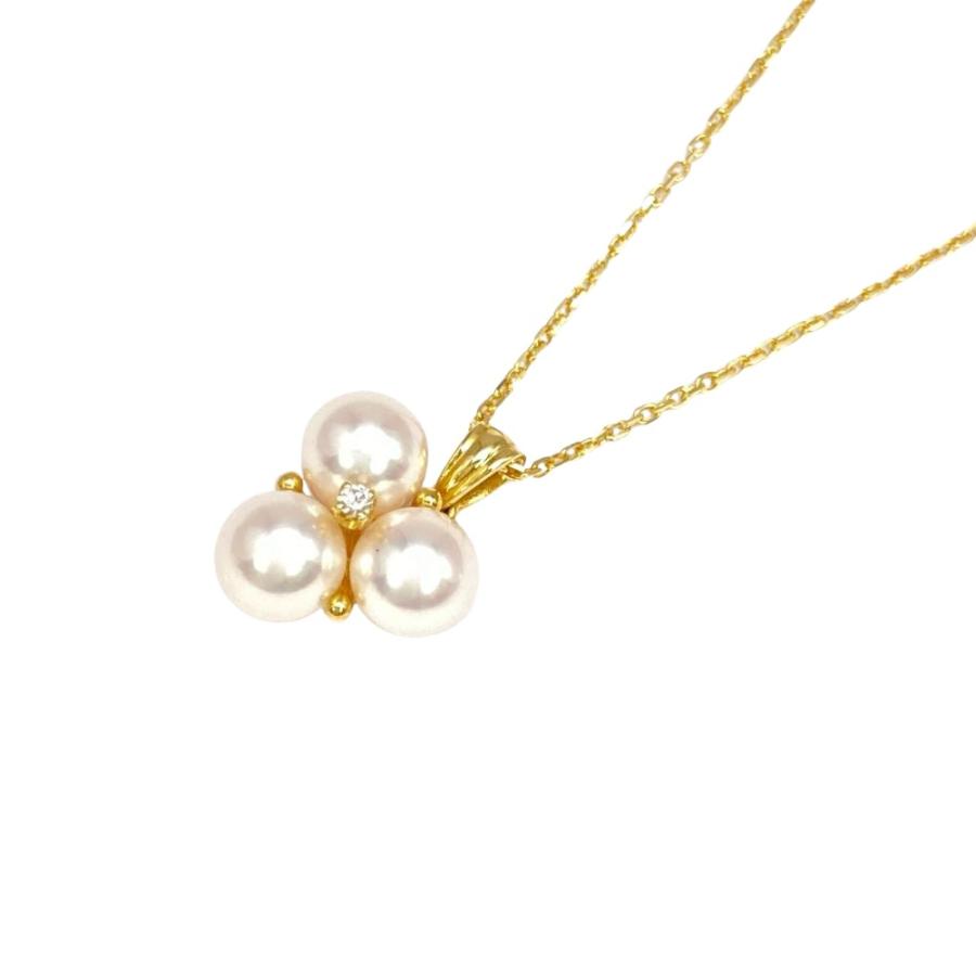 MIKIMOTO（ミキモト） MIKIMOTO 3P パール ネックレス ダイヤモンド