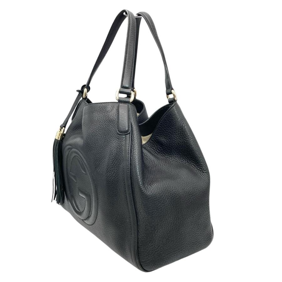 GUCCI（グッチ） ソーホー インターロッキングG トートバッグ レザー