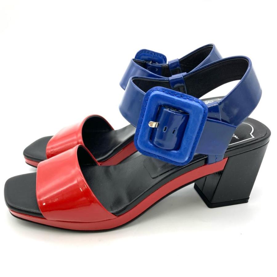roger vivier サンダル　35 ロジェヴィヴィエ Roger vivier サンダル パテントレザー マルチ
