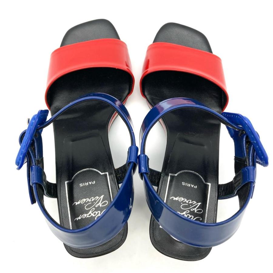 ロジェヴィヴィエ Roger vivier サンダル パテントレザー マルチ
