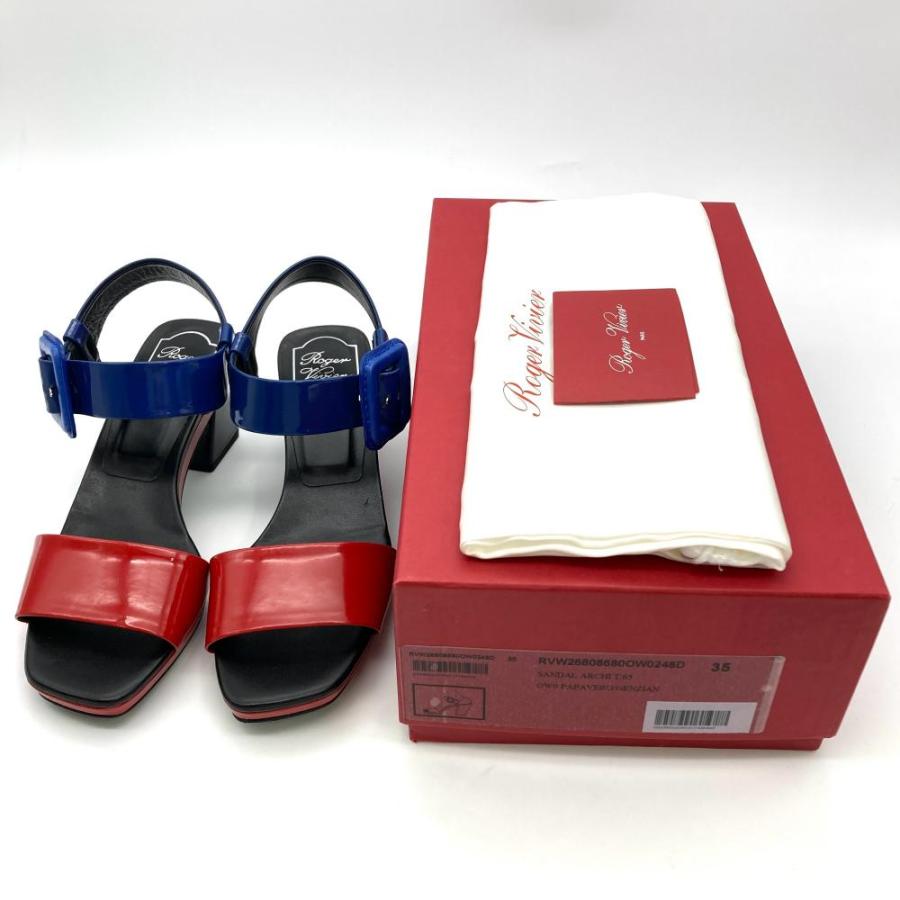 ロジェヴィヴィエ Roger vivier サンダル パテントレザー マルチ