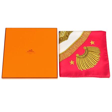 HERMES シルクスカーフ サーベル飾り袋 HERMES エルメス カレ90 シルクスカーフ サーベル飾り袋 Poste