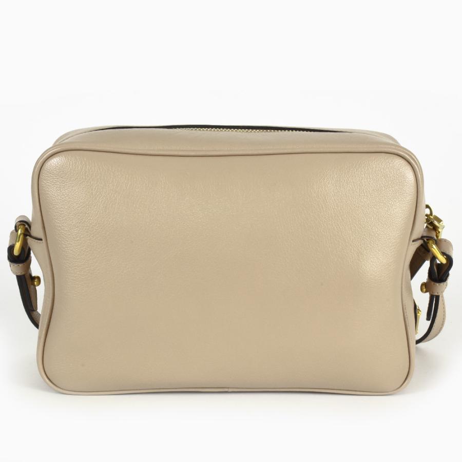 【美品】プラダ、ショルダーバッグ、ベージュ、エトゥープ、保存袋付き、ゴールド金具 PRADA（プラダ） ショルダーバッグ カーフ 1BH089 ベージュ ゴールド