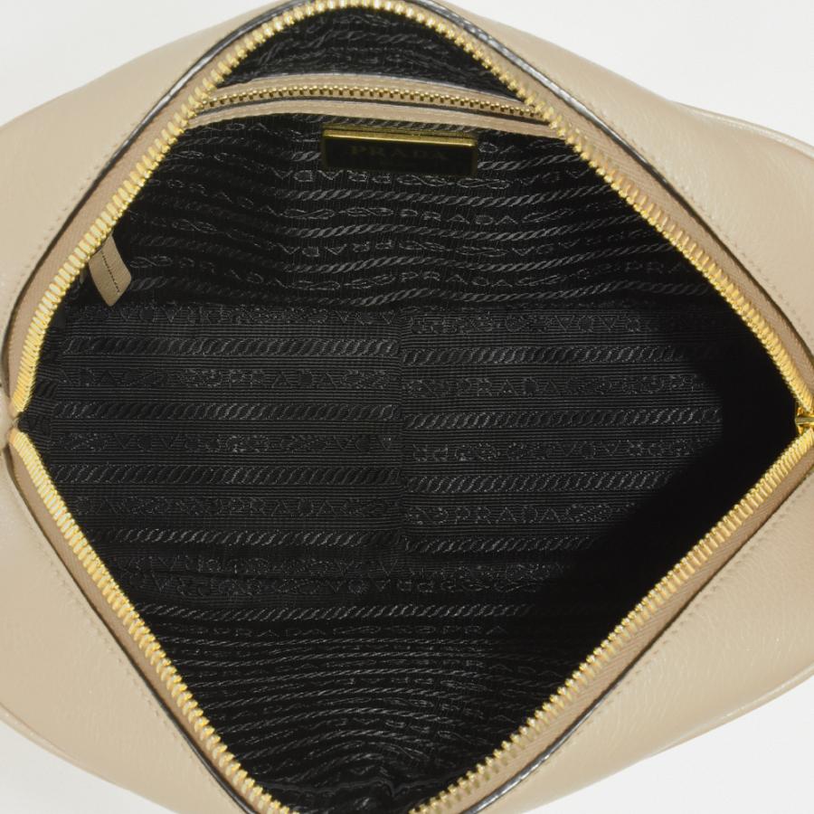 PRADA（プラダ） ショルダーバッグ カーフ 1BH089 ベージュ ゴールド