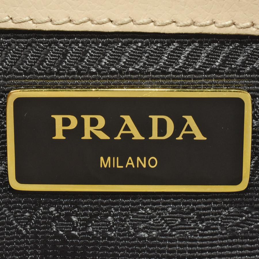 PRADA（プラダ） ショルダーバッグ カーフ 1BH089 ベージュ ゴールド