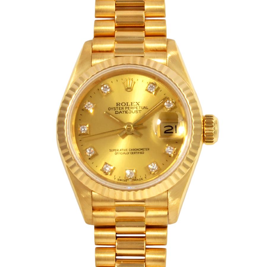 ロレックス ROLEX デイトジャスト L番 シャンパン バー 腕時計 時計 K18（イエローゴールド） ステンレススチール レディース ゴールド系 シャンパン 69173 【中古】 ジェムラインジャパン - 公式サイト - / ロレックス デイトジャスト