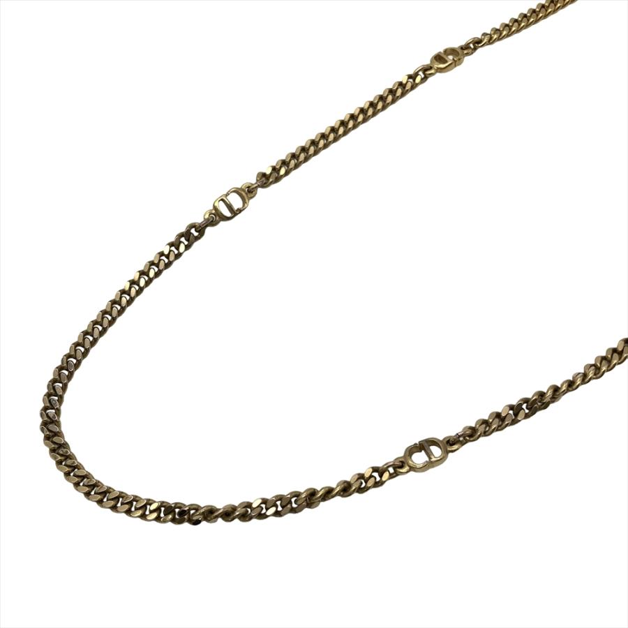 クリスチャンディオール Christian Dior CDロゴ ネックレス メタル 