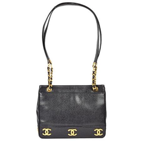 シャネル CHANEL トリプルココマーク チェーンショルダー トートバッグ シャネル CHANEL トリプルココマーク チェーンショルダー トートバッグ