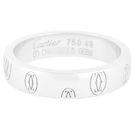 Cartier カルティエ ハッピーバースデー リング SM 750WG #49 B4050900