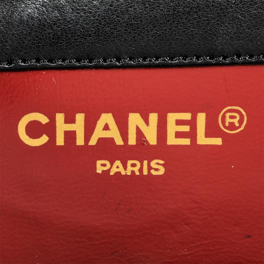 シャネル CHANEL マトラッセ チェーン ショルダーバッグ レザー ブラック ゴールド×シルバー金具  パリ限定 レディース【中古】 CHANEL】【ゴールド/シルバー金具】【Wフラップ】【パリ限定】シャネル