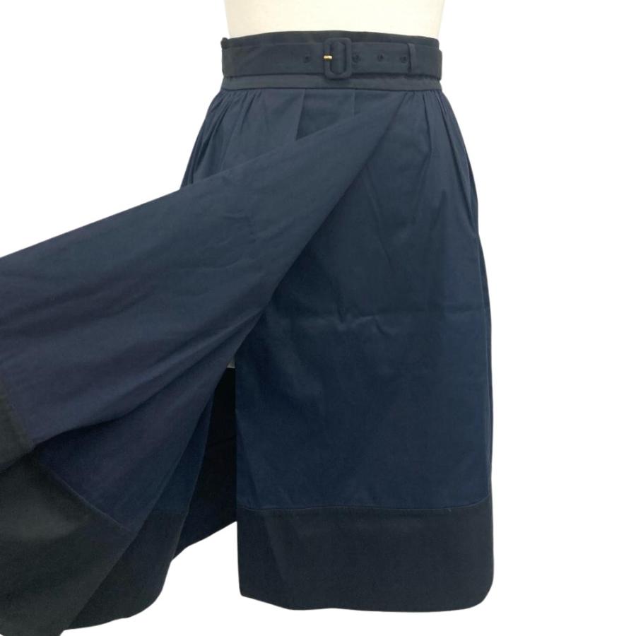 PRADA（プラダ） ラップ デザイン タック ベルト付 スカート P130C